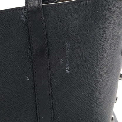 Jimmy Choo Calfskin Logo Embossed Twist East West Tote Navy Black 7 of 7