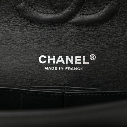 Chanel Lambskin Shearling Medium Double Flap Black Brown 6 of 13