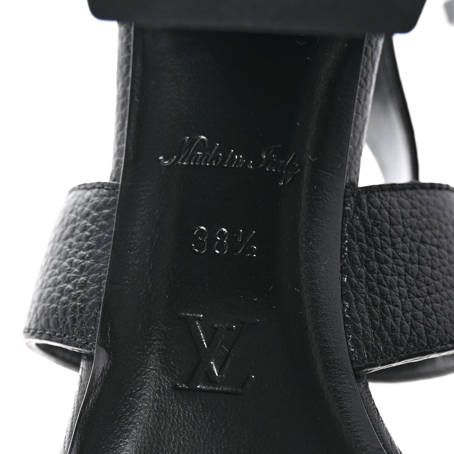Louis Vuitton Calfskin Horizon Sandals 38.5 Black 7 of 9