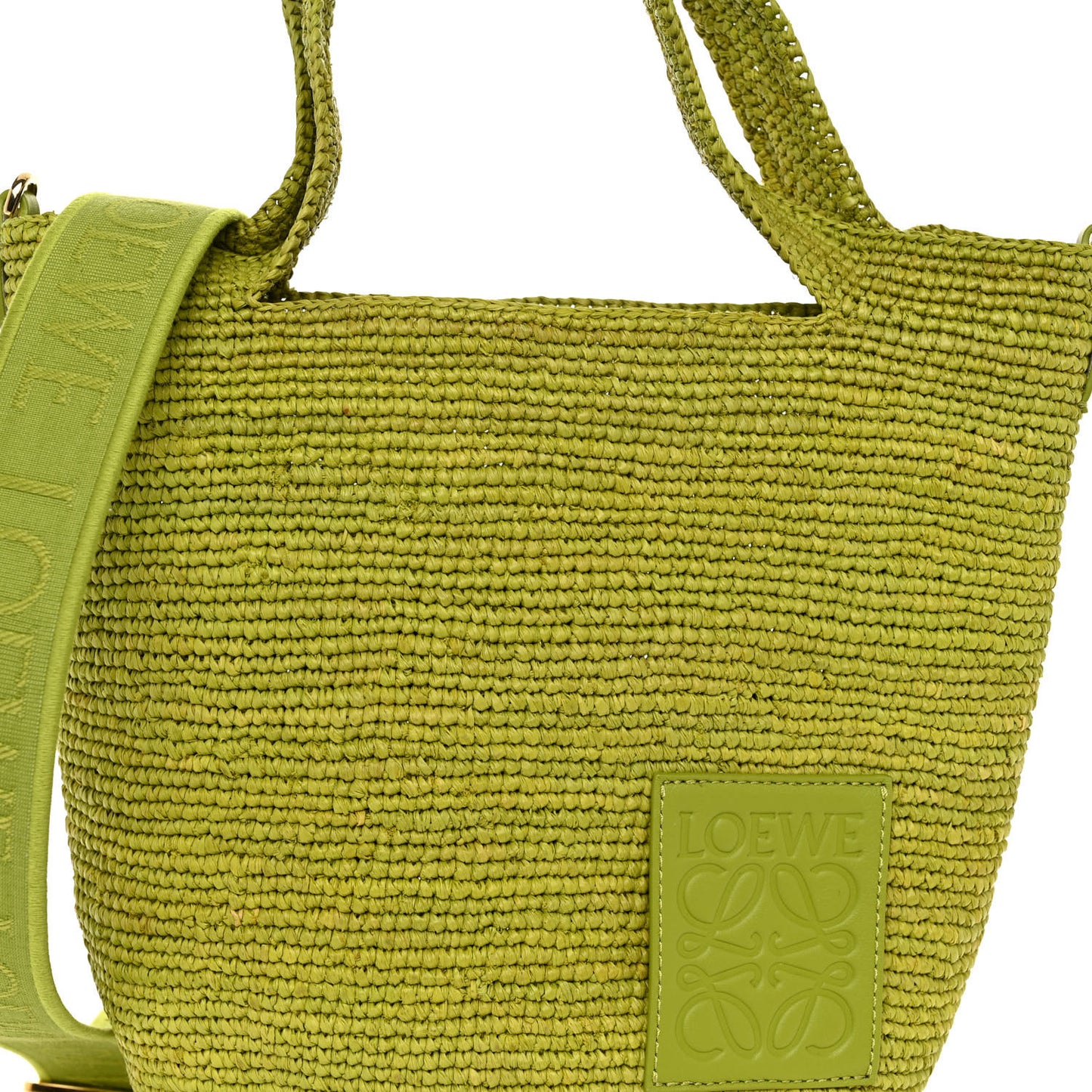 Raffia Mini Slit Tote Bag Meadow Green