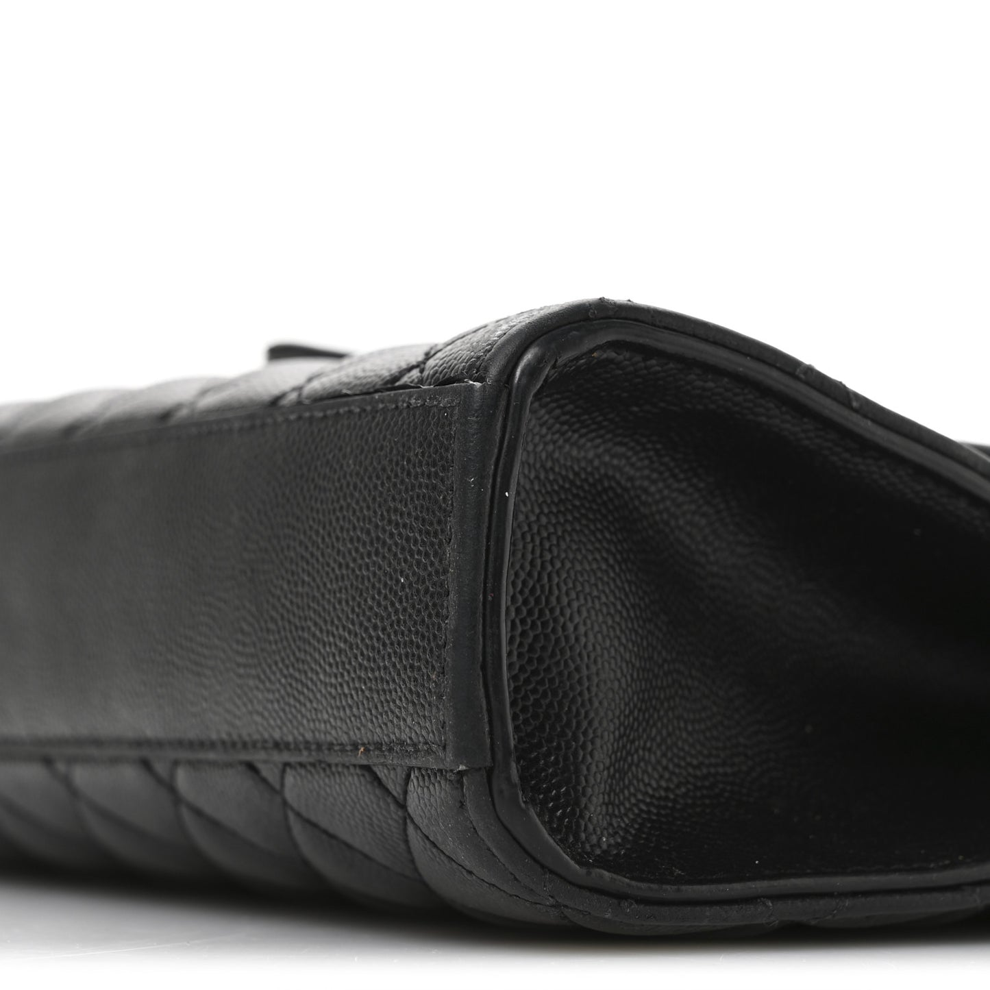Grain De Poudre Textured Mixed Matelasse Triquilt Medium Monogram Satchel Black