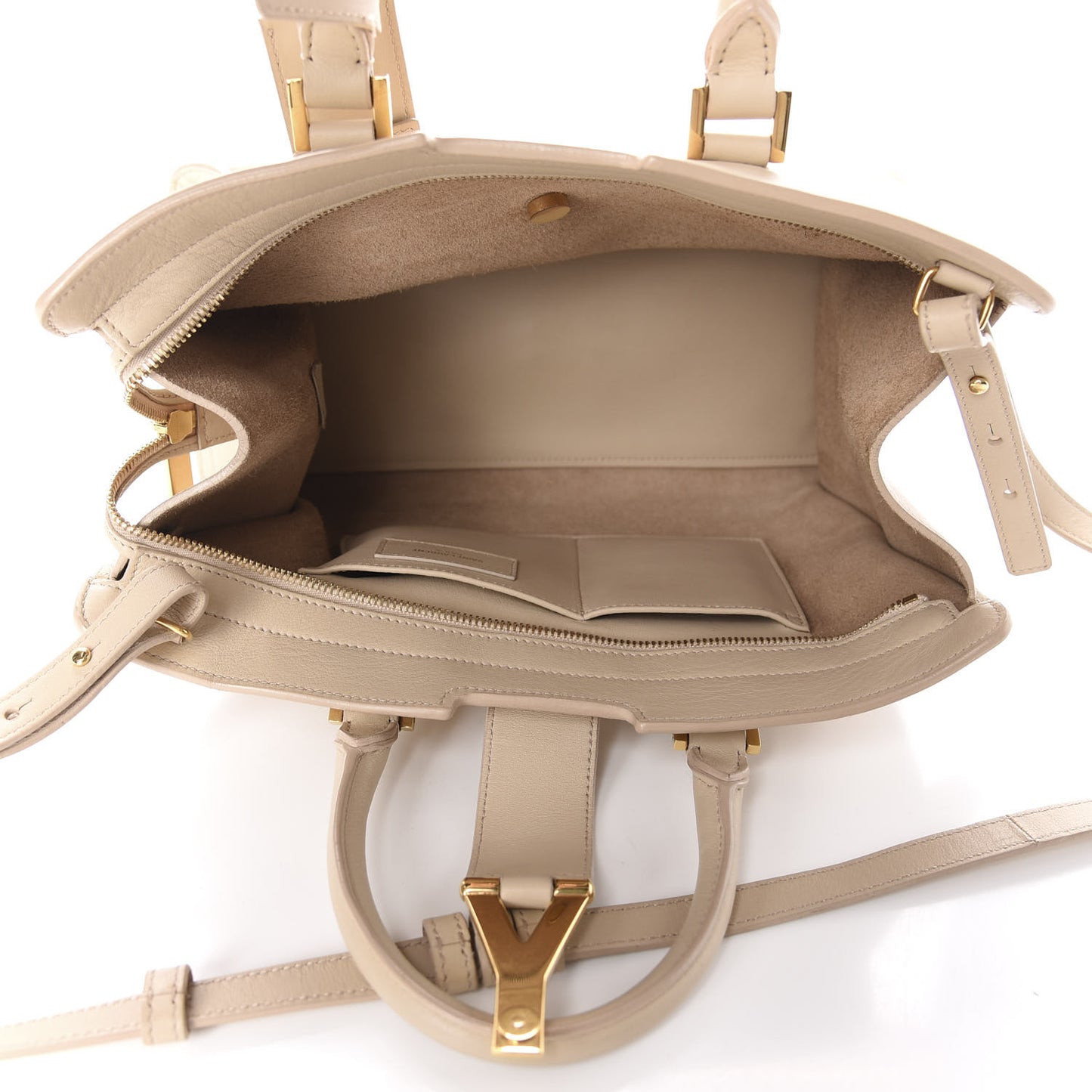 Calfskin Small Classic Y Cabas Beige