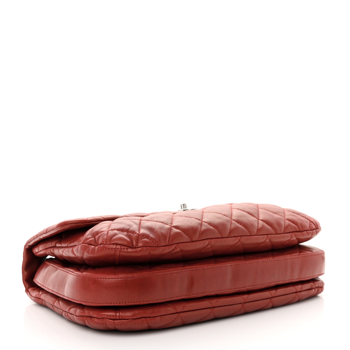 Lambskin Quilted Chanel 3 Maxi Flap Bag Red