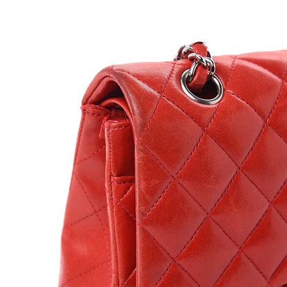 Chanel Lambskin Quilted Medium Double Flap Red 13 of 20
