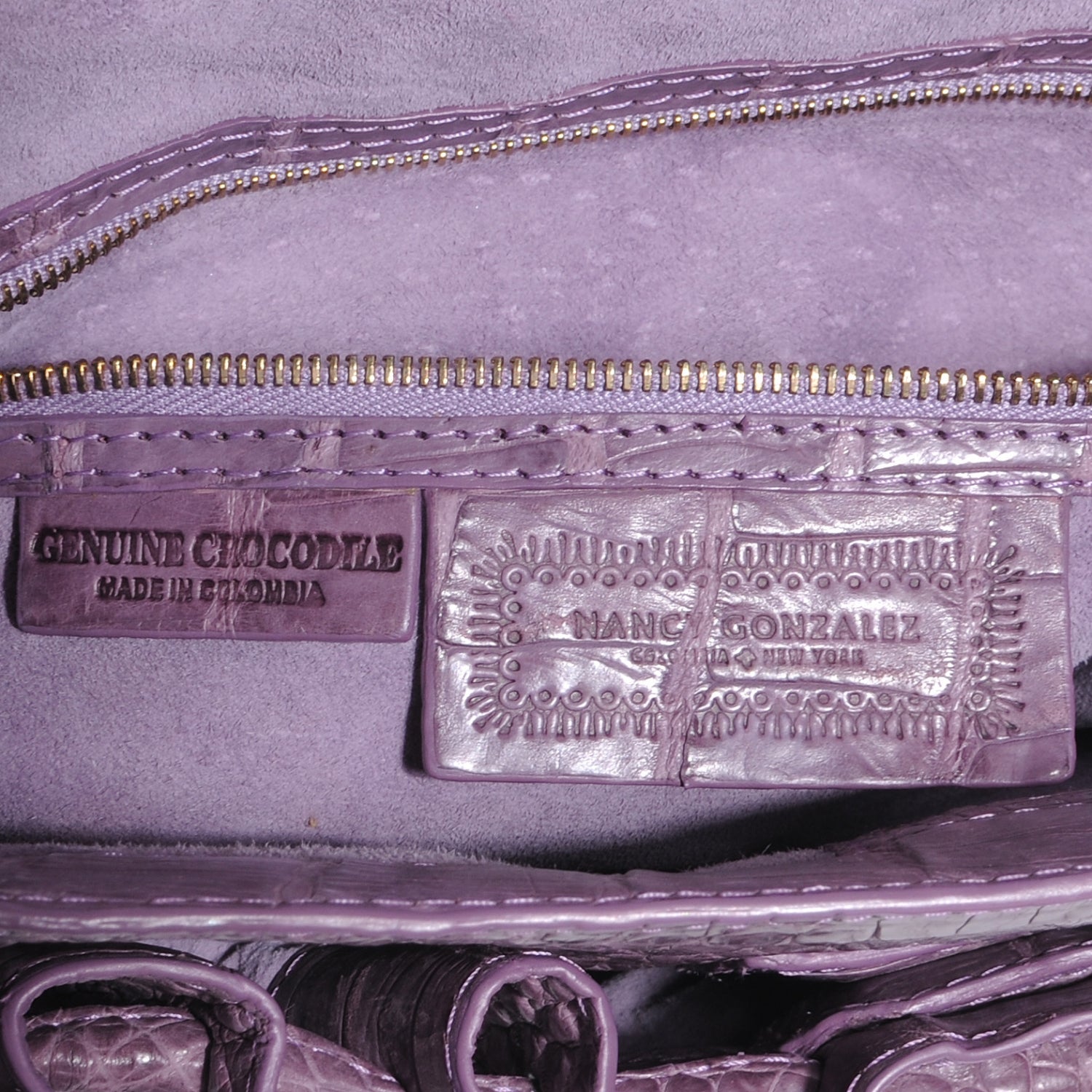 Nancy Gonzalez Crocodile Satchel Purple 6 of 7