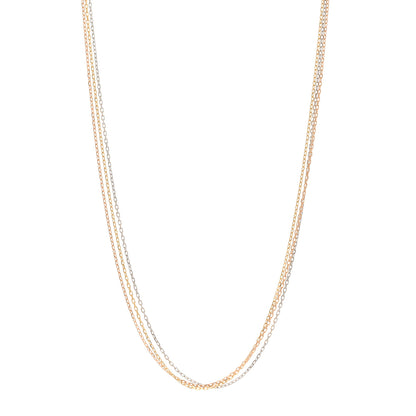 Cartier 18K Pink Yellow White Gold Three Chain Necklace 1 of 5