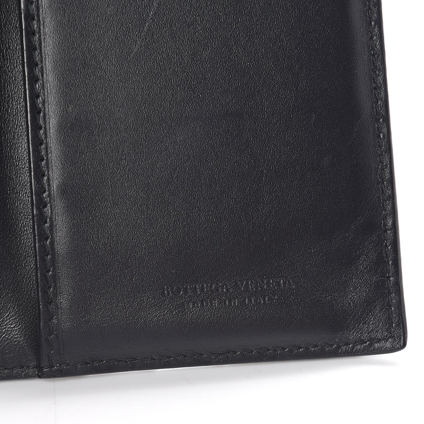 Nappa Intrecciato Flap Wallet Black