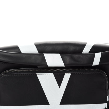 Valentino Garavani Calfskin Go Logo Belt Bag Black White 10 of 10