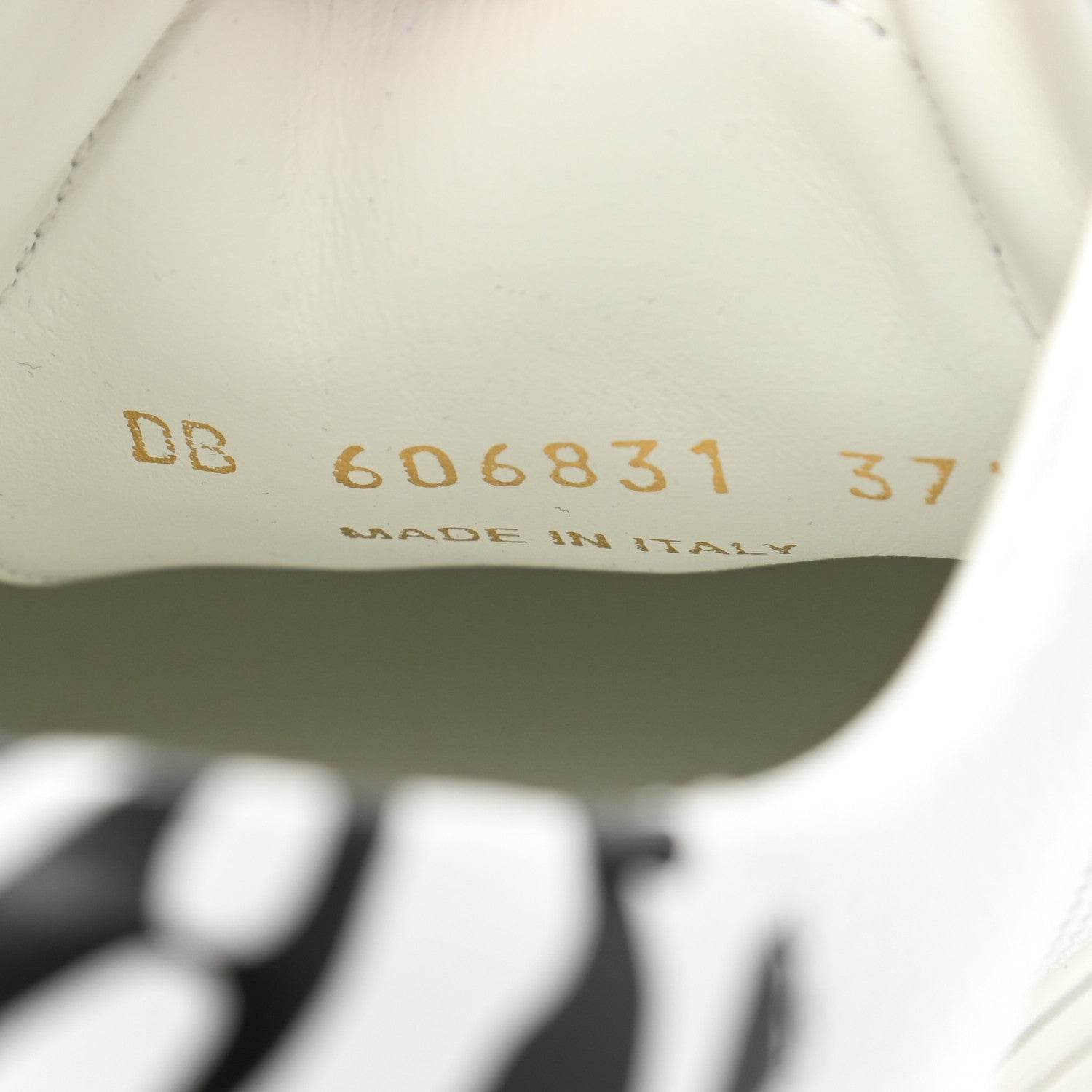 Saint Laurent Perforated Calfskin Zebra Print Andy Low Top Sneakers 37 37.5 White 8 of 9