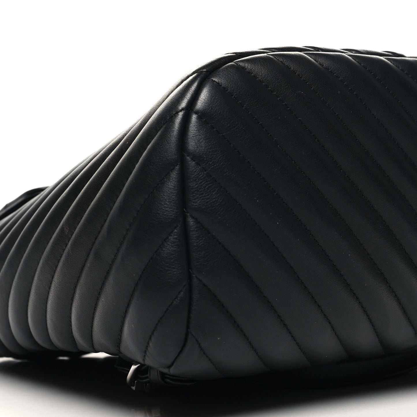 Calfskin Chevron Quilted Large Urban Spirit Backpack Black