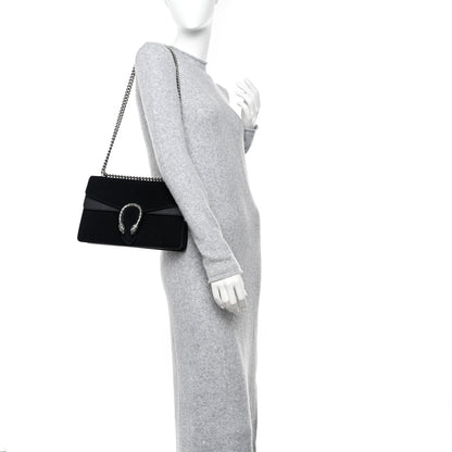 Gucci Suede Small Dionysus Shoulder Bag Black 2 of 16