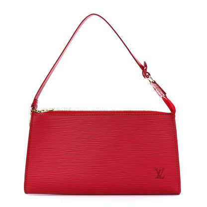 Louis Vuitton Epi Pochette Accessories 24 Castillan Red 1 of 10