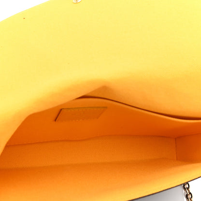 Louis Vuitton Monogram 2022 Christmas Animation New York Soho Pochette Felicie Chain Wallet Yellow 6 of 10