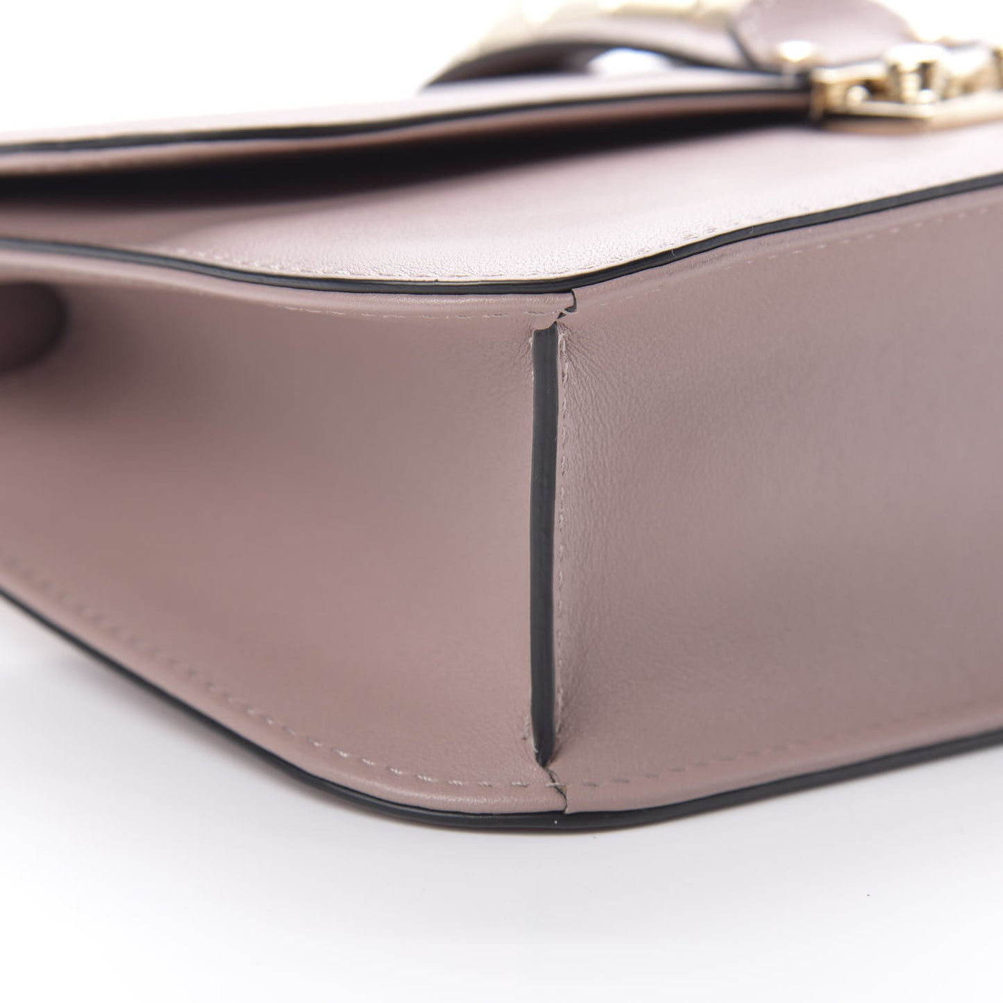 Vitello Medium Glam Lock Rockstud Flap Poudre