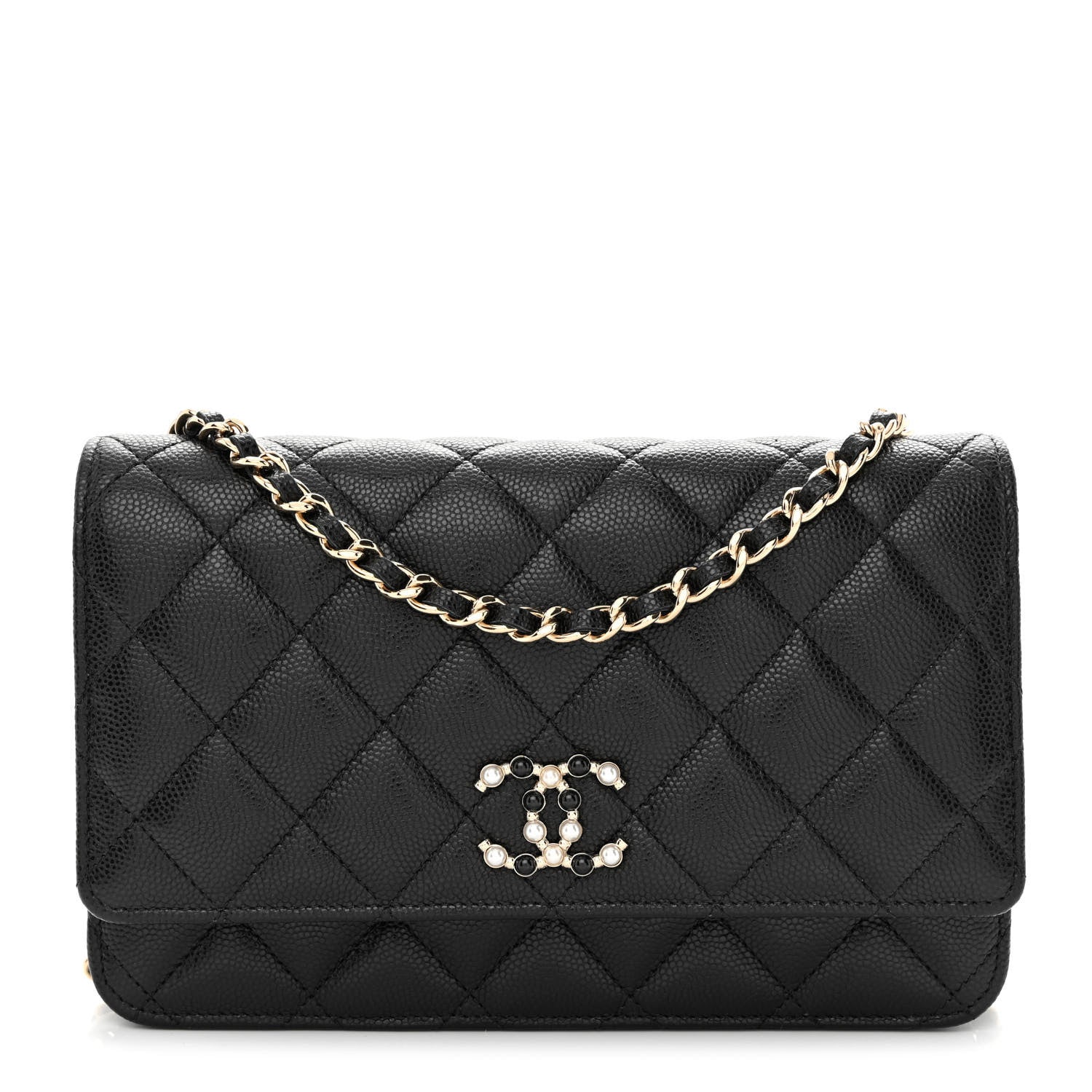 Chanel Caviar Quilted Coco Candy Wallet On Chain WOC Black 1 of 11
