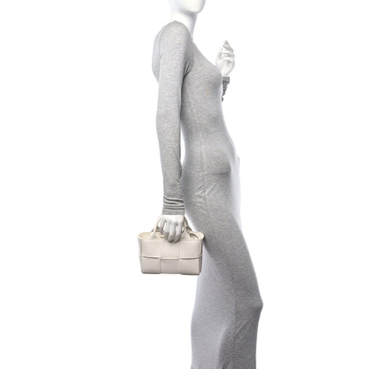 Bottega Veneta Lambskin Maxi Intreccio Candy Arco Tote White 2 of 12