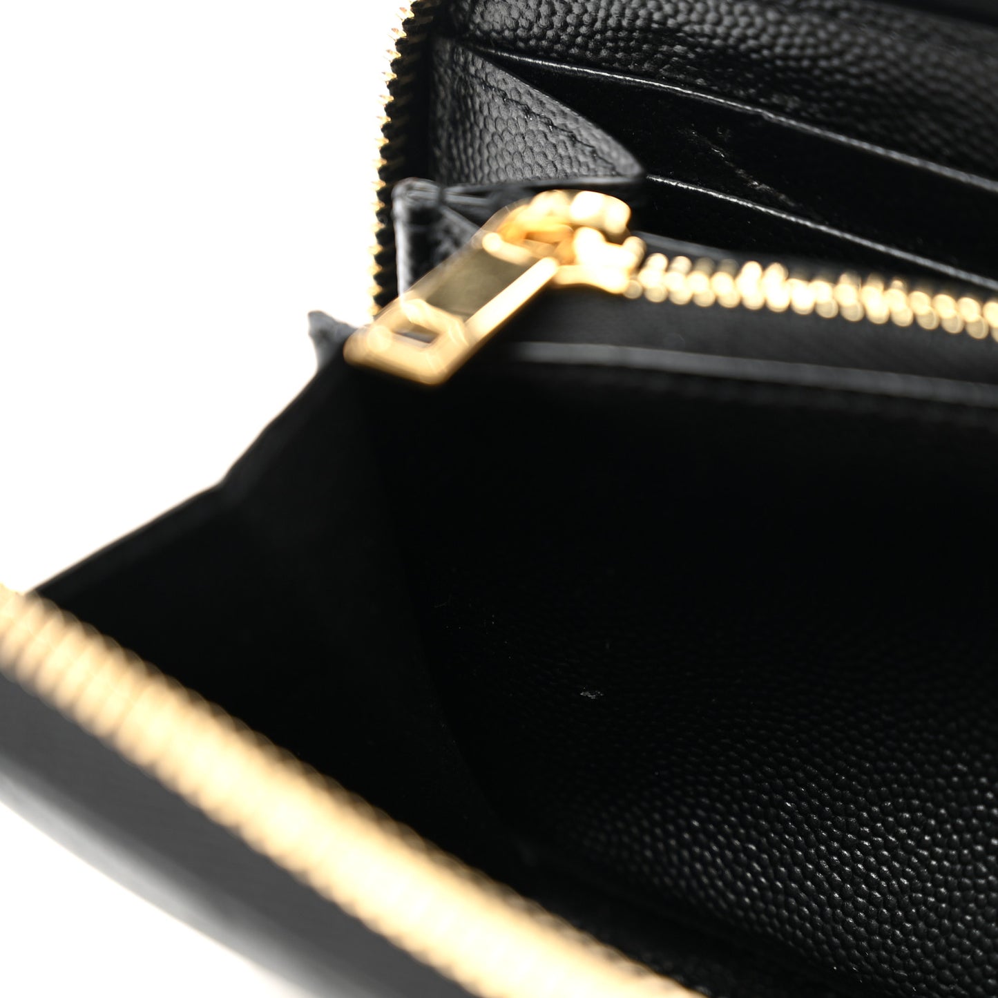 Grain De Poudre Matelasse Chevron Monogram Zip Around Wallet Black