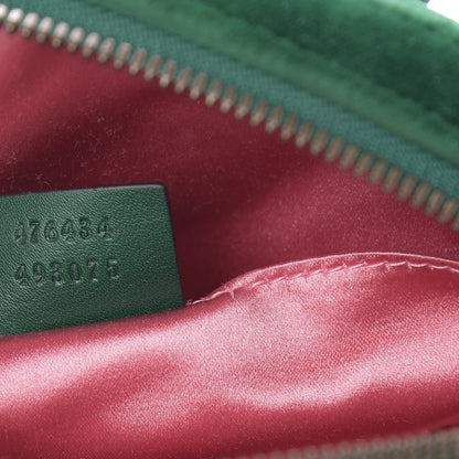 Gucci Velvet Matelasse GG Marmont Belt Bag 95 38 Green 7 of 12
