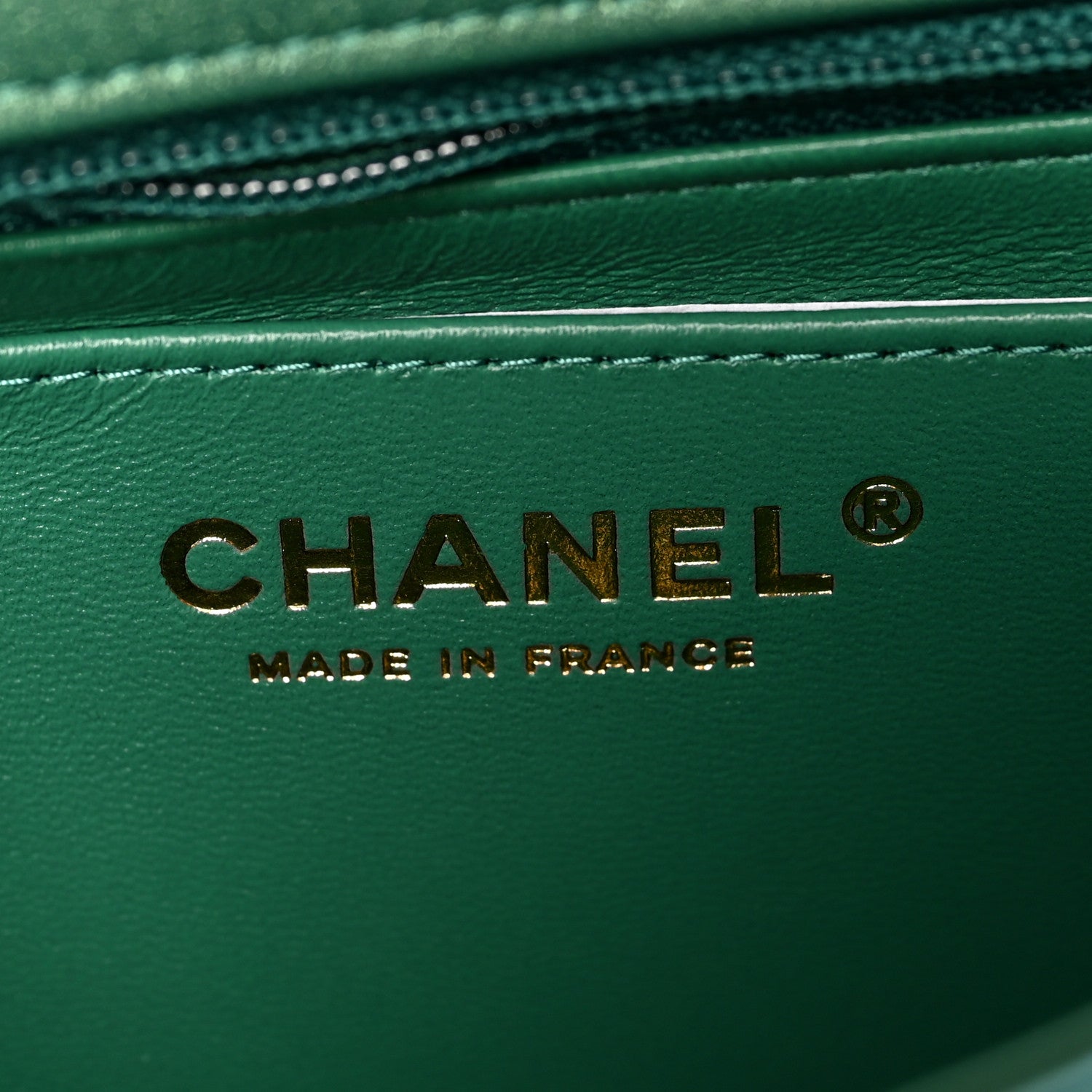 Chanel Iridescent Calfskin Quilted Mini Rectangular Flap Green 6 of 11