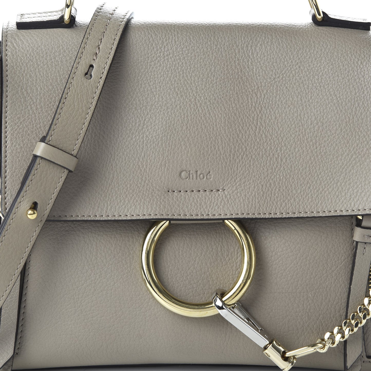 Calfskin Small Faye Day Shoulder Bag Motty Grey