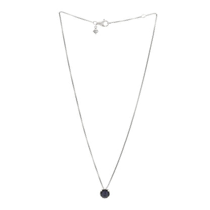 David Yurman Sterling Silver Black Orchid 8mm Petite Chatelaine Pendant Necklace 3 of 4