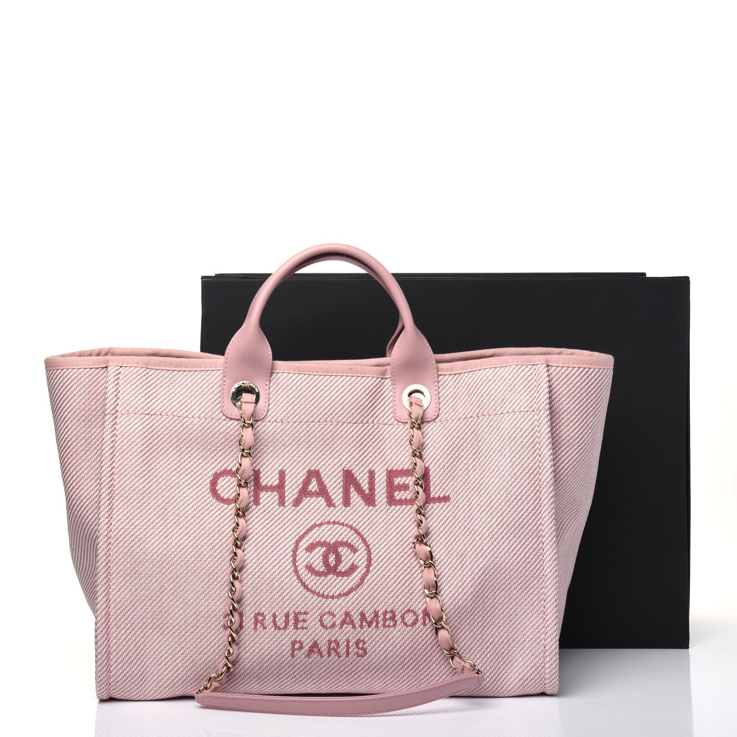 Chanel Mixed Fibers Calfskin Medium Deauville Tote Rose Pink 23 of 23