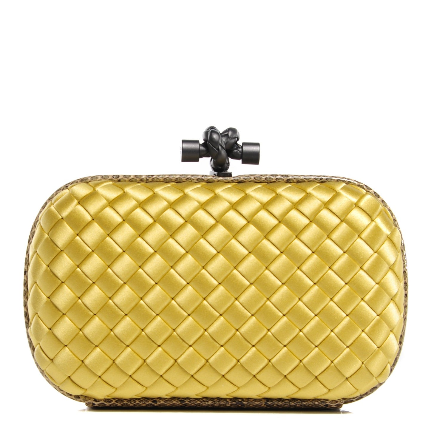Satin Intreccio Impero Ayers Knot Clutch Duchesse