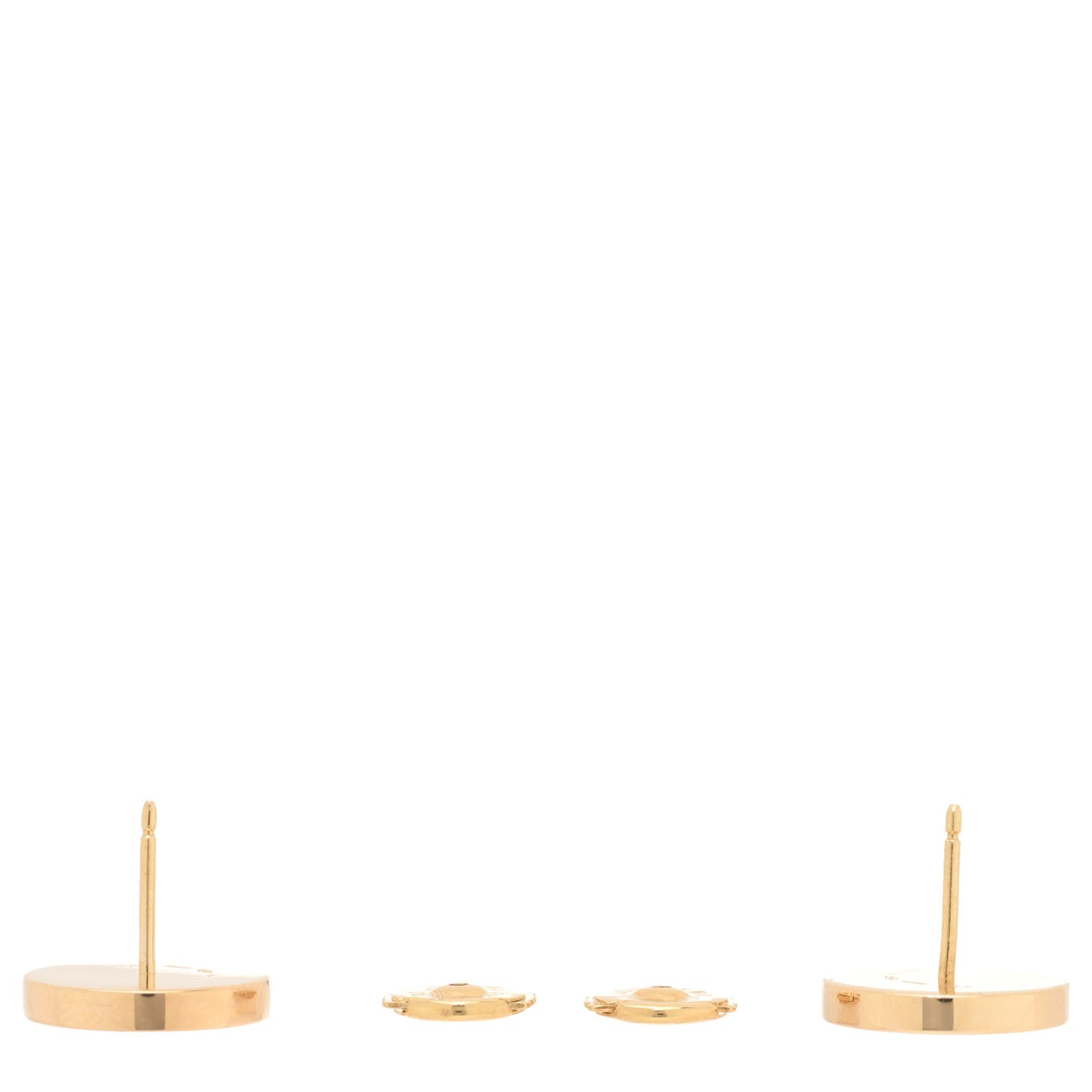 18K Yellow Gold Mother of Pearl Optical Earrings