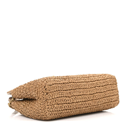 Chanel Braided Raffia Nano Kelly Flap Bag Dark Beige 4 of 10