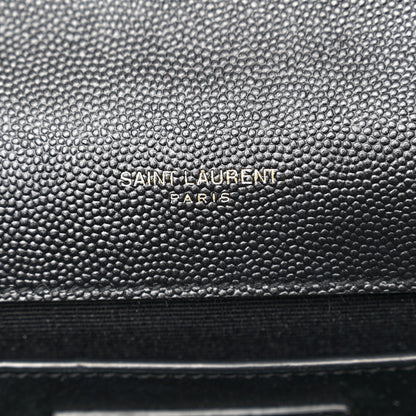 Saint Laurent Grain De Poudre Medium Classic Monogram Kate Satchel Black 6 of 11
