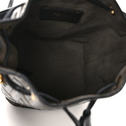 Fendi Vitello Liberty F is Fendi Bi-Color FF 1974 Embossed Mini Mon Tresor Bucket Bag Maya Black 5 of 9