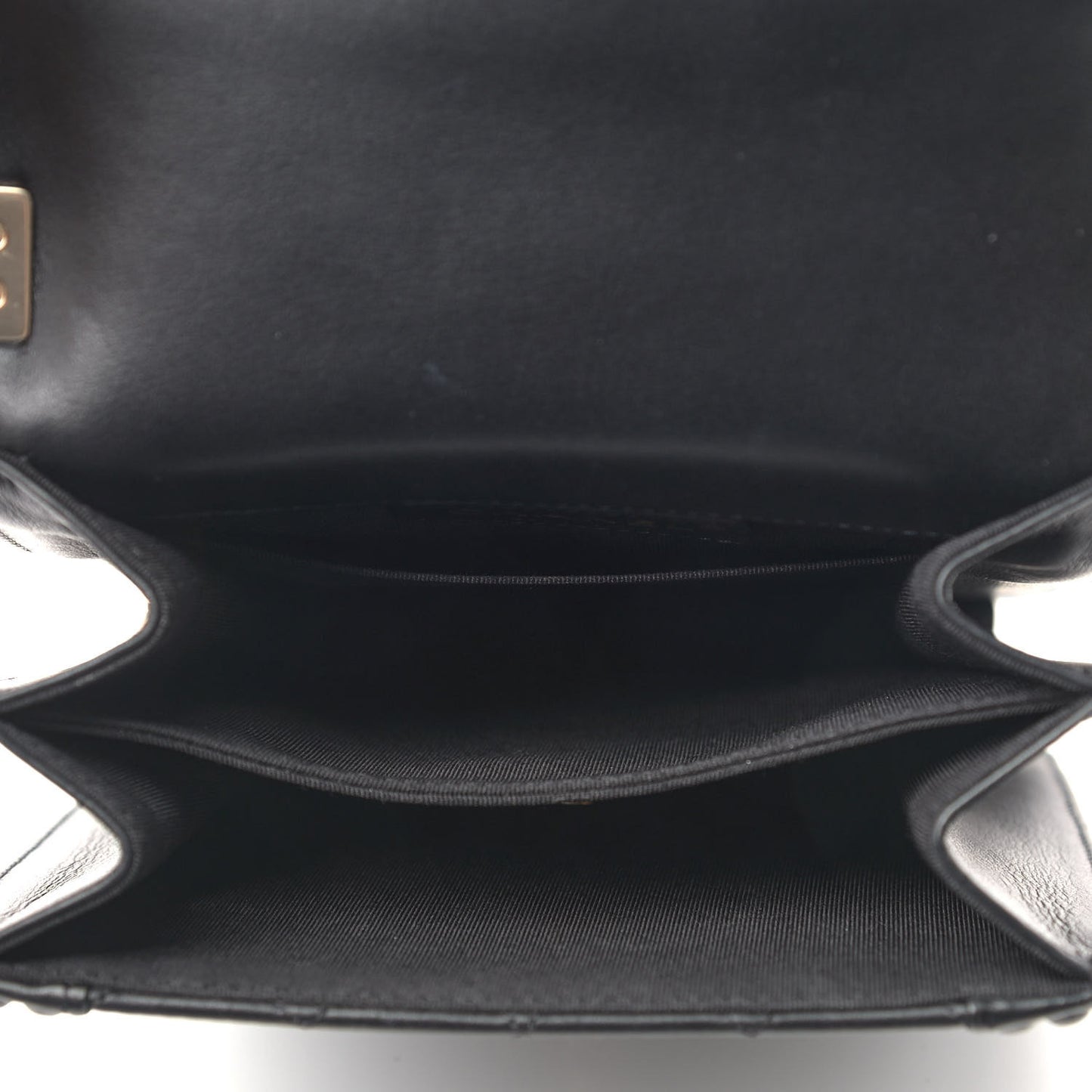 Calfskin Quilted North South Boy Flap Black