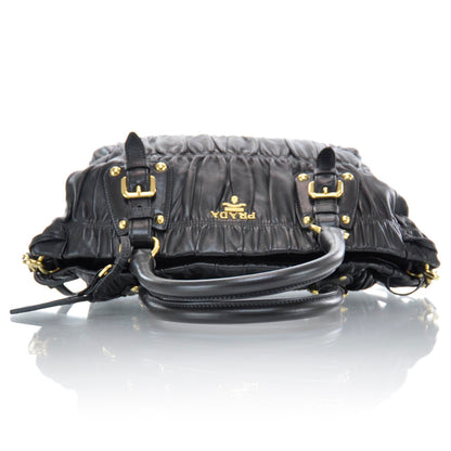 Prada Nappa Leather Gaufre Tote Nero Black 5 of 11