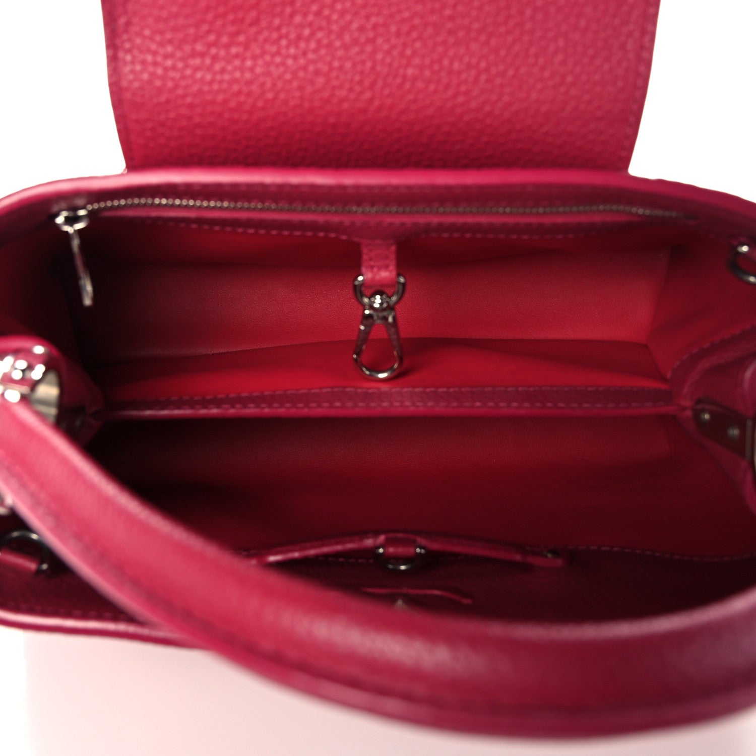 Louis Vuitton Taurillon Flowers Capucines BB Fuchsia 5 of 9