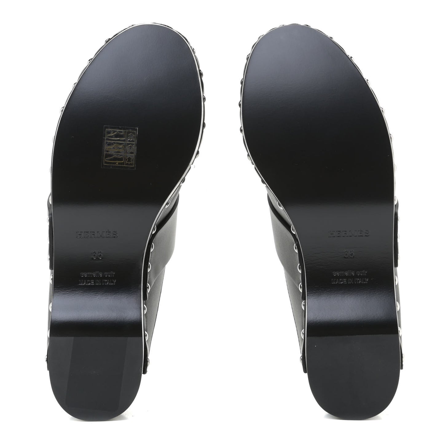 Calfskin Calya Mules 36 Black
