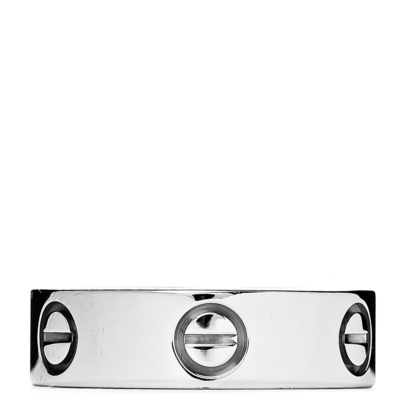 18K White Gold 5.5mm LOVE Ring 52 6
