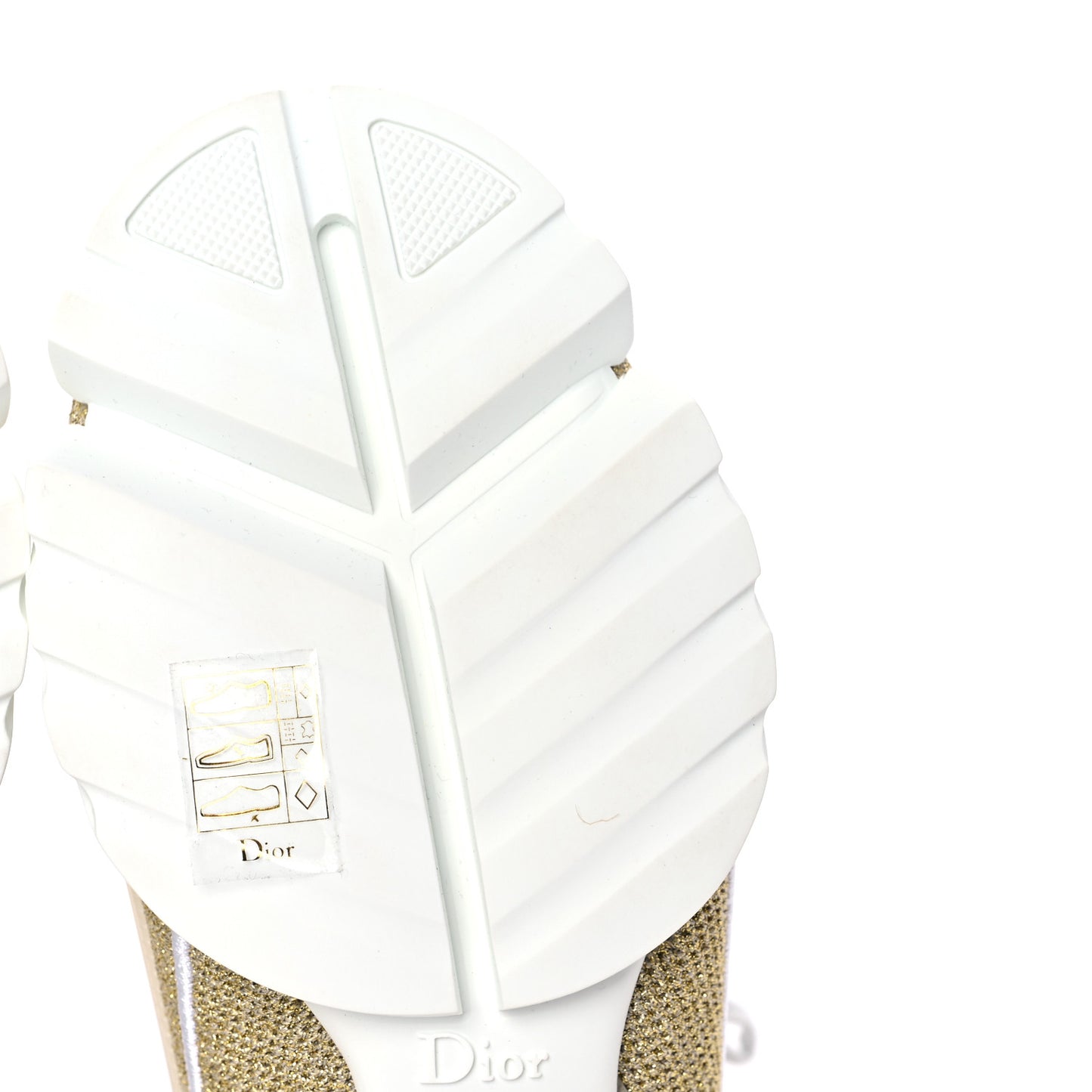 Laminated Knit D-Connect Sneakers 38.5 Gold