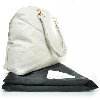 Saint Laurent Leather Large Calypso Tote Ivory 2 of 12