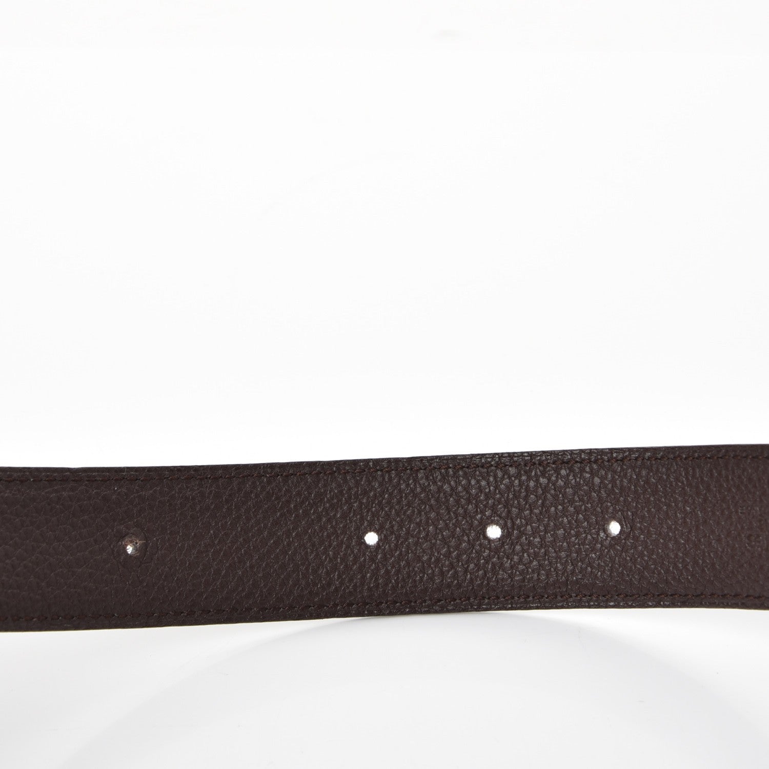Hermes Box Togo 32mm H Belt 80 Black Chocolate 5 of 9
