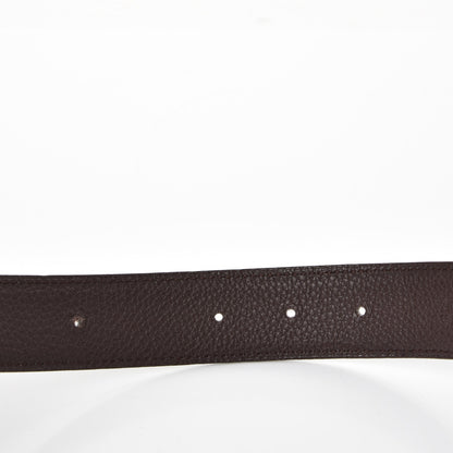 Hermes Box Togo 32mm H Belt 80 Black Chocolate 5 of 9