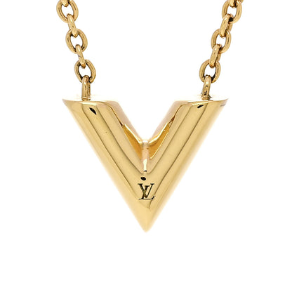 Louis Vuitton Essential V Necklace Gold 4 of 6