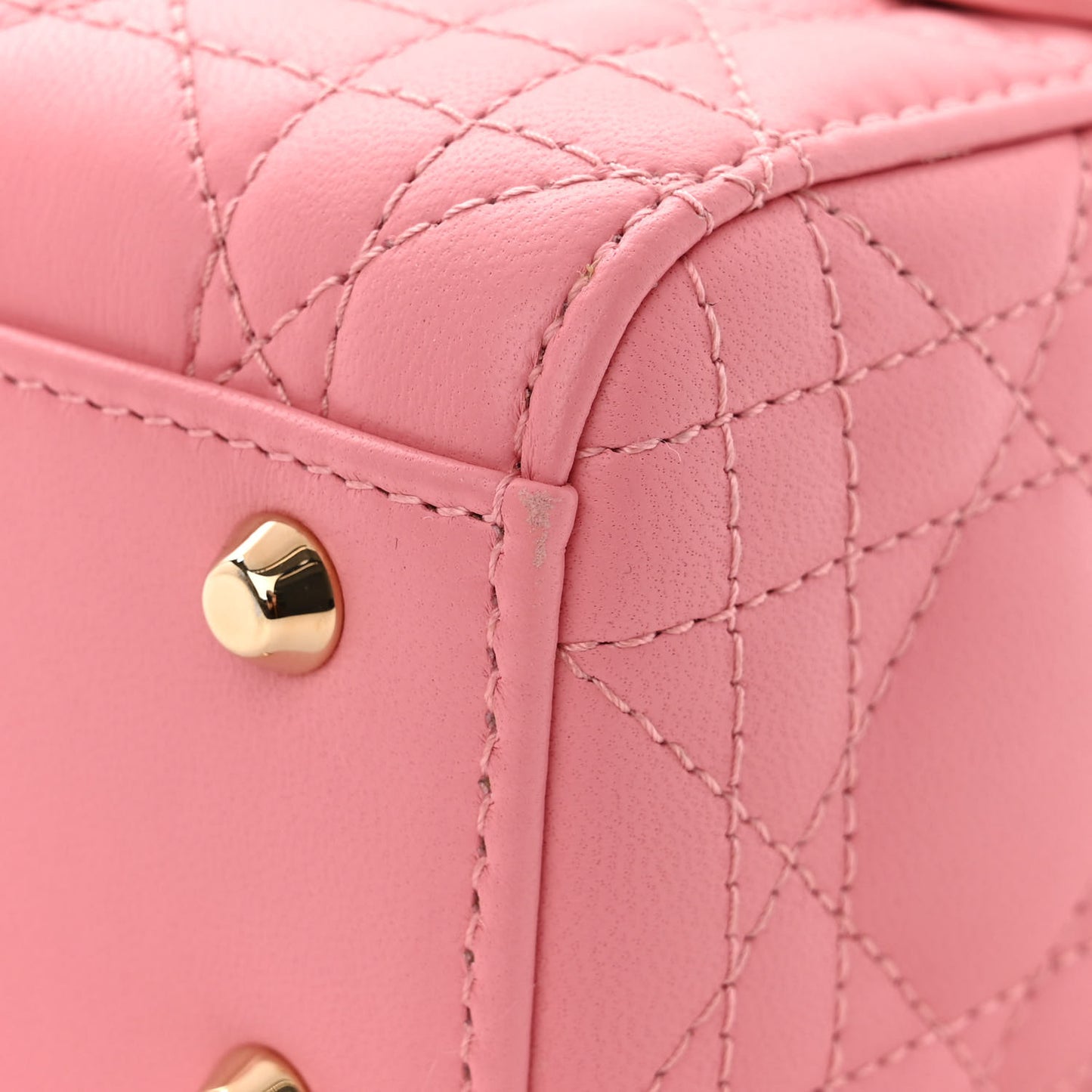 Lambskin Cannage Mini Lady Dior Light Pink