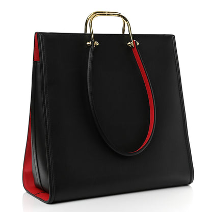 Alexander McQueen Calfskin The Tall Story Shoulder Bag Black Red 2 of 9