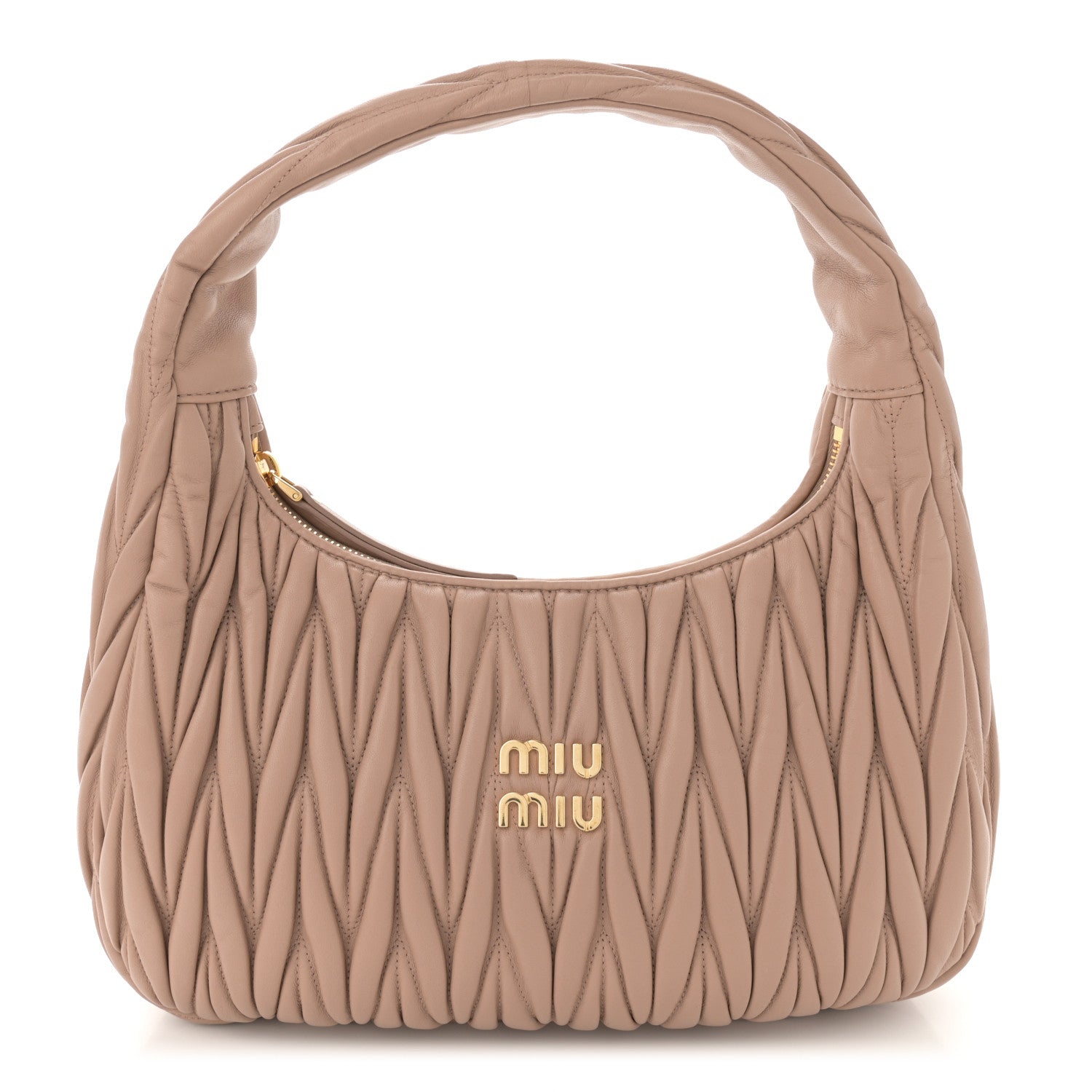 Miu Miu Nappa Matelasse Wander Large Hobo Cammeo 1 of 13
