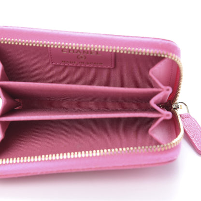 Chanel Caviar Quilted Zip Coin Purse Pink 5 of 7