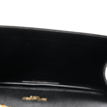 Saint Laurent Grain De Poudre Small Monogram Kate Satchel Black 5 of 10