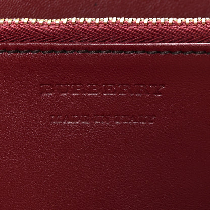 Burberry Grainy Calfskin House Check Elmore Zip Around Wallet Russet Red 6 of 6