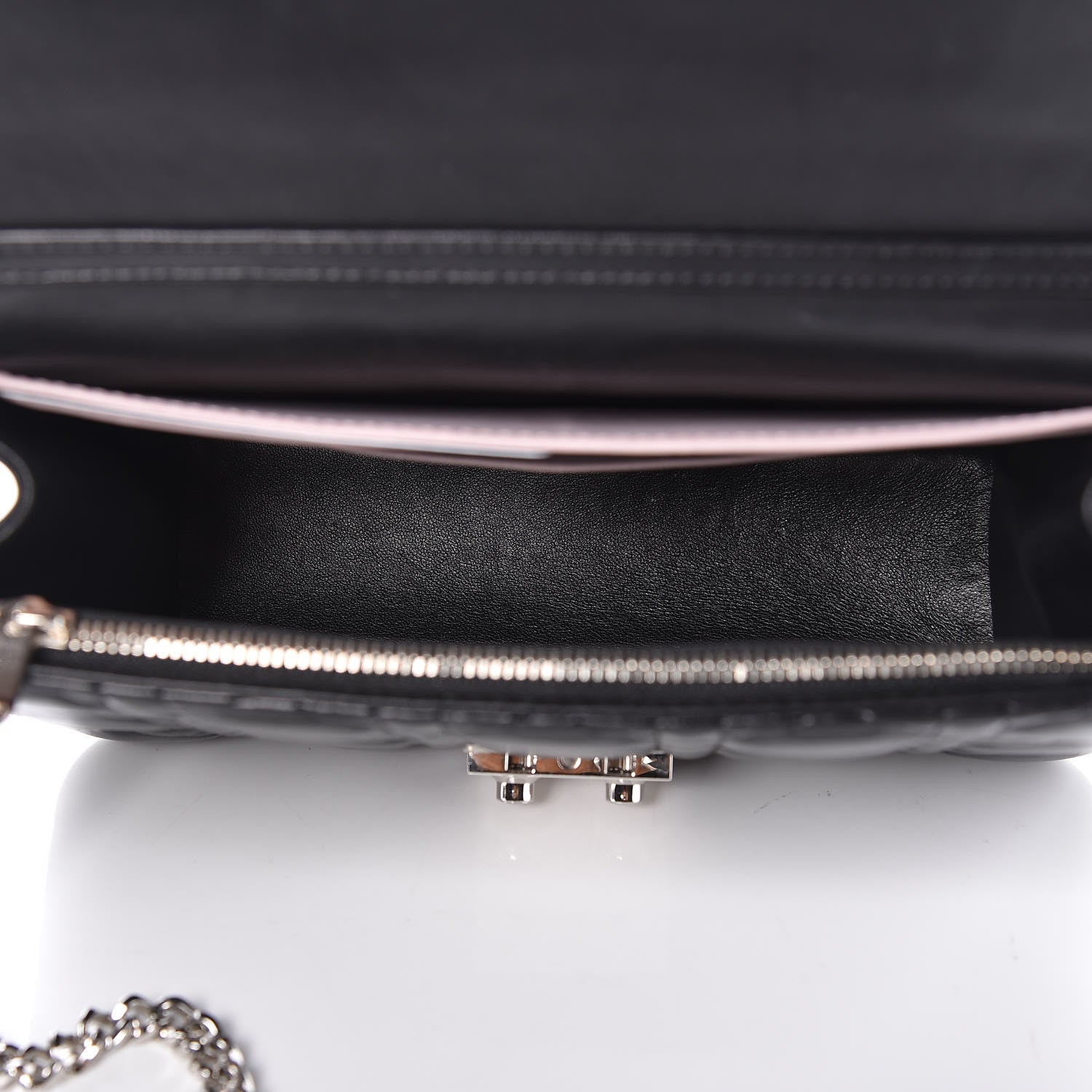 Christian Dior Lambskin Cannage Miss Dior Promenade Pouch Black 5 of 13
