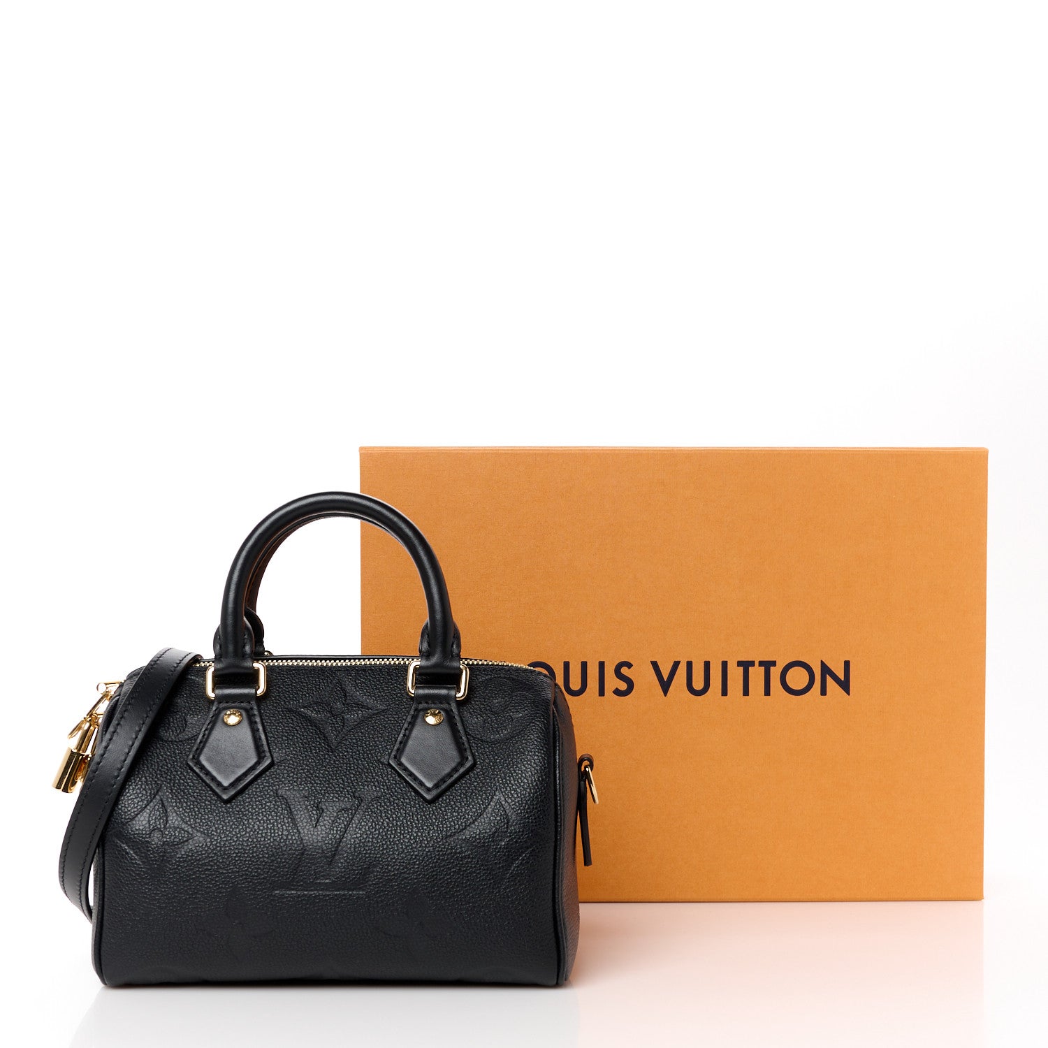 Louis Vuitton Empreinte Monogram Giant Speedy Bandouliere 20 Black 12 of 12