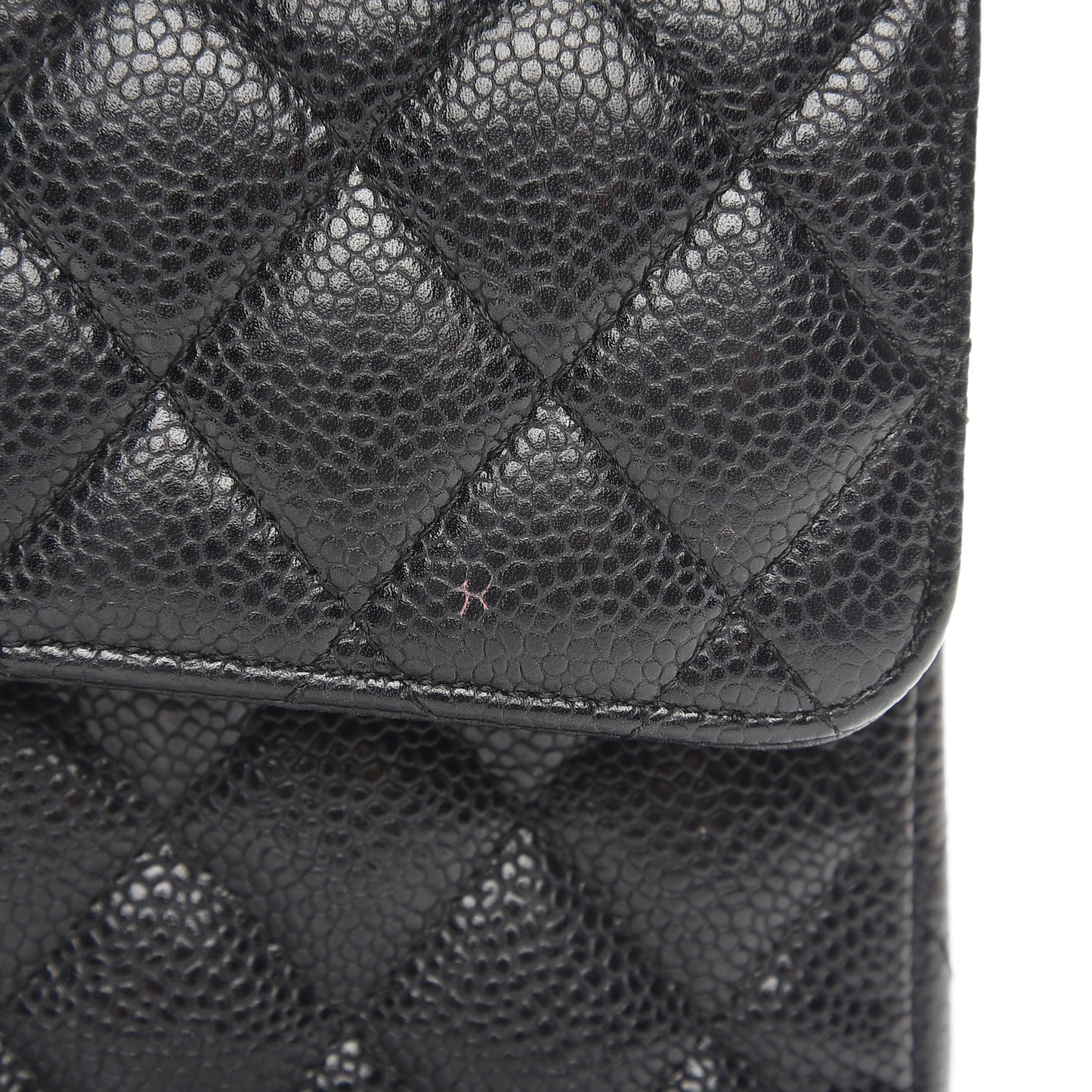 Caviar Quilted Small Double Flap Black
